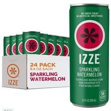 IZZE Sparkling Juice Beverage Blend, 8.4 Fl Oz Pack of 24 , Green