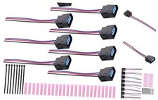 Set of 8 Ignition Coil Pack Connector Wire Harness Plug Adapter w/Tie and