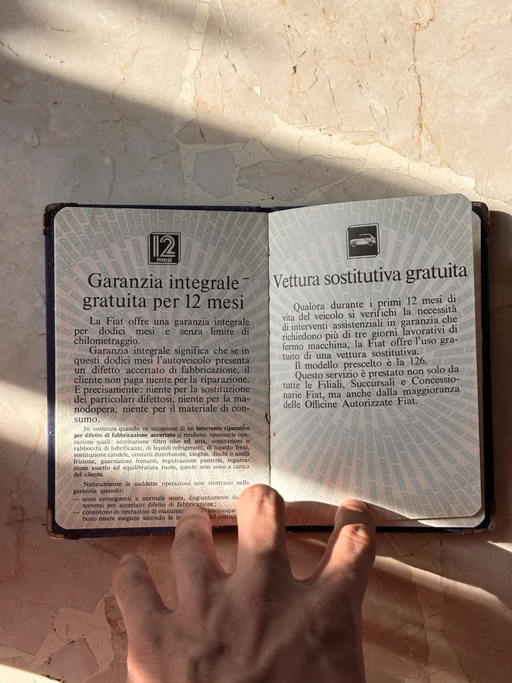 Libretto Garanzia CI PENSA FIAT 1979 FIAT 124 SPIDER COUPE 131 128 127 Nuovo - Immagine 4 di 4
