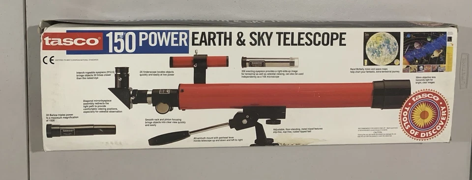 Tasco 30 Power Earth & Sky Telescope 1996 Vintage LOOK!!👀 - Image 3 of 4