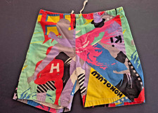 Vintage Original JAMS Surf Line Hawaii 80s Tropical Beach Shorts Size Small