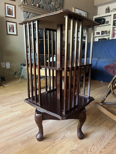 Antique Edwardian Style Mahogany Revolving Bookcase