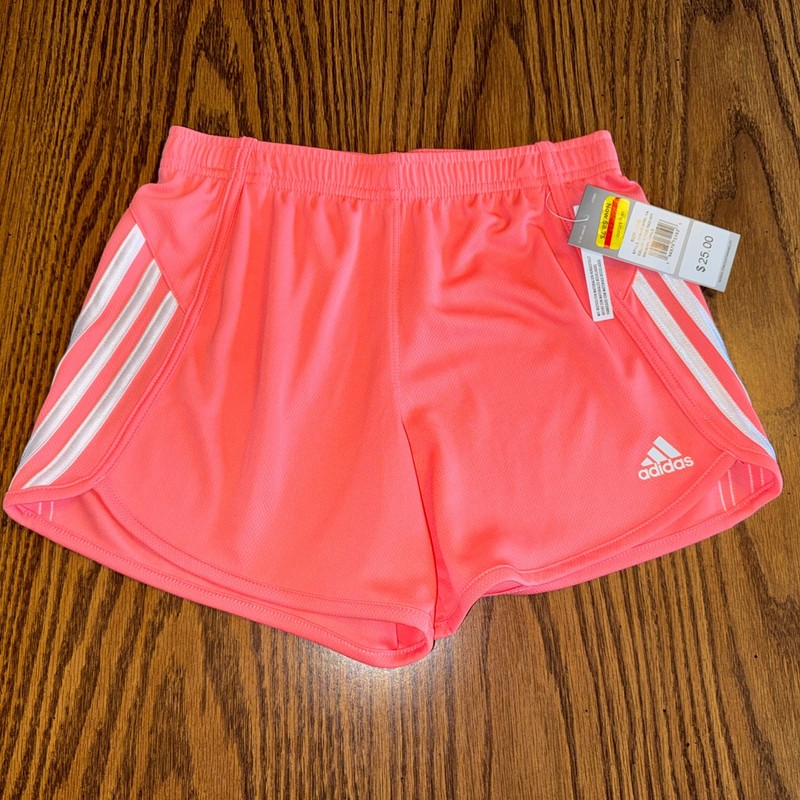 NWT Adidas Girl Shorts, Coral Peach, Size L  14