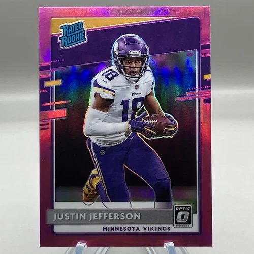  2020 Justin Jefferson Donruss Optic #163 Pink Holo Rated Rookie Card RC 