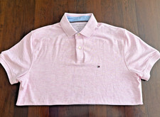 Tommy Hilfiger's Men's Size Medium Regular Fit Pink Short Sleeve Polo Shirt