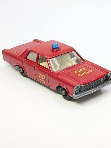 MATCHBOX LESNEY Moko 59c Ford Galaxie Fire Chief 1963 vintage diecast toy car