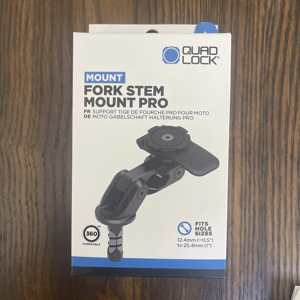 QUAD LOCK Motorcycle Fork Stem Mount PRO + Vibration Dampener - FAST SHIPPING - Image 3 of 4