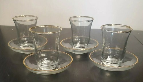 Pasabahce Turkish Tea Glasses, Authentic Turkey Tea Cups, Tea Serving Set 4 - Picture 1 of 10