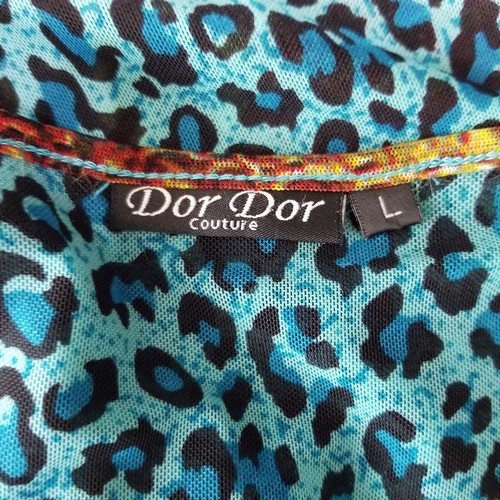 Dor Dor Couture Swimsuit Sleeveless Swimsuit Coverup Size L Multicolor Snakeskin - Picture 7 of 7