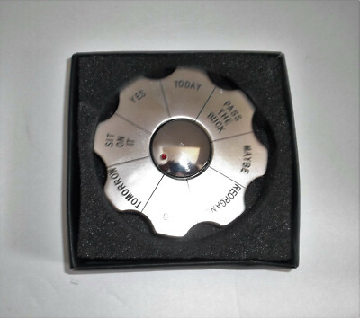 アンティーク雑貨 THE EXECUTIVES DECISION MAKER EXECUTIVE DECISION MAKER Novelty Spinner Sturdy Metal Silver