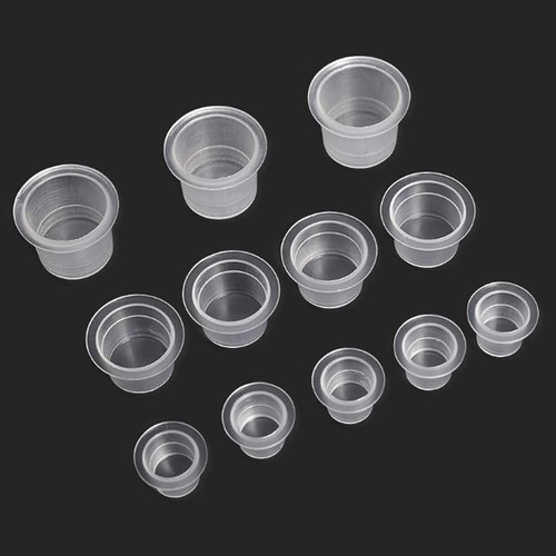 300 Stück Tattoo Farbkappen Cups mit 2 Cups Halterungen, Kunststoff - Bild 3 von 7