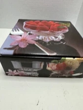 Studio Nova Citadel Clear Glass Footed Dessert Dishes Bowls Set Of 4 NIB