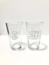Otter Creek White Label Pint Beer Glass- Set of 2