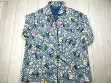 Nick & Nora Pajama Top Shirt Womens XXL Fleece Snowy Owls Scarf Winter PJ Top