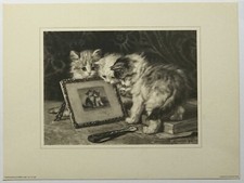 Family Picture , By Henriette Ronner ( 1821 -1909 )reproduction print