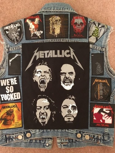 FULL Metal Jacket: il caricato i Metallica Ragazze Denim cut-off Patch Gilet  THRASH | eBay