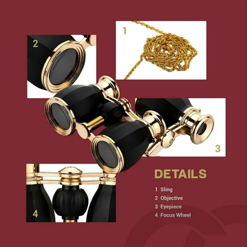 Theater Glasses Compact Binoculars for Theater and Concerts Antique Binoculars - Picture 9 of 10