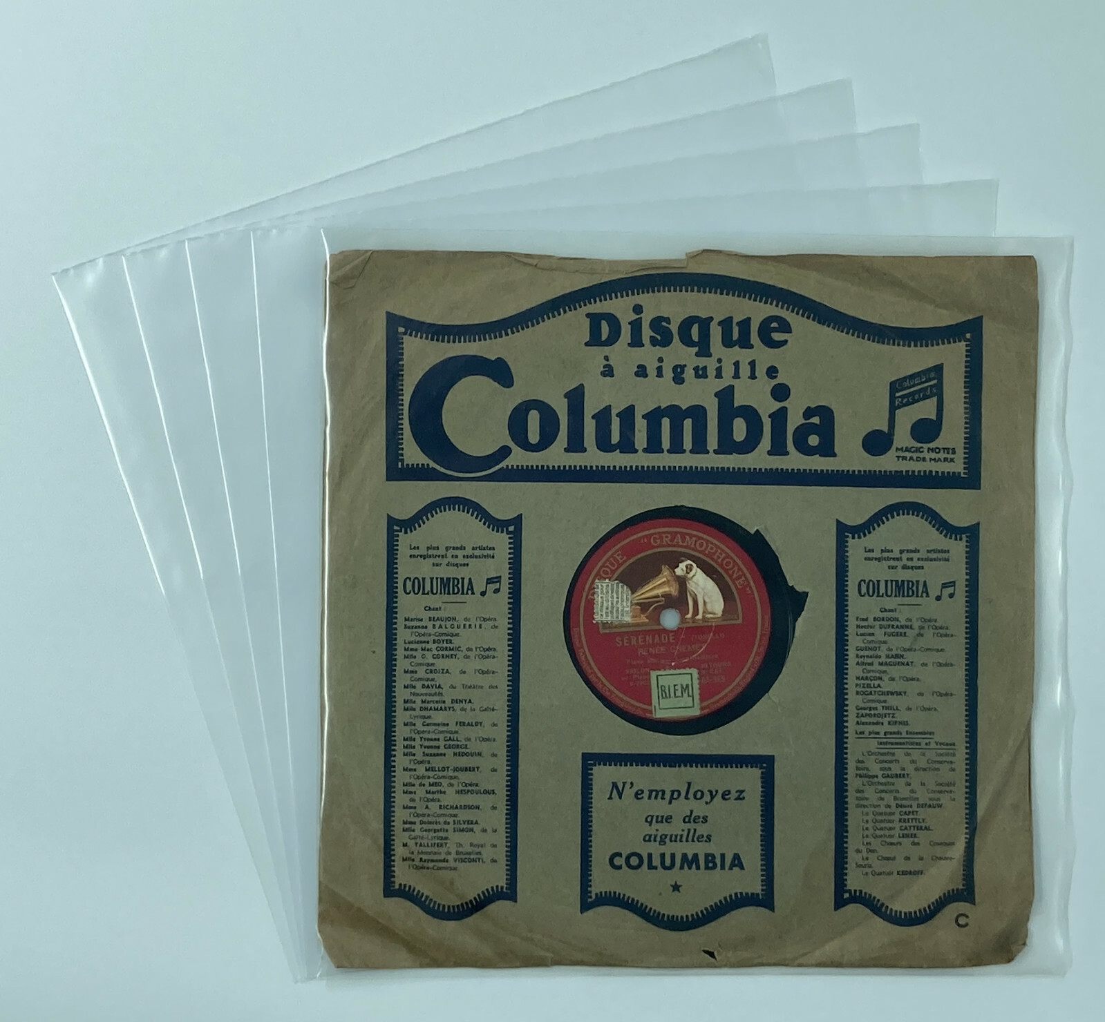 Pochettes vinyle 78 tours anti-poussière et anti-statique, protection 25cm premium - 200 unités