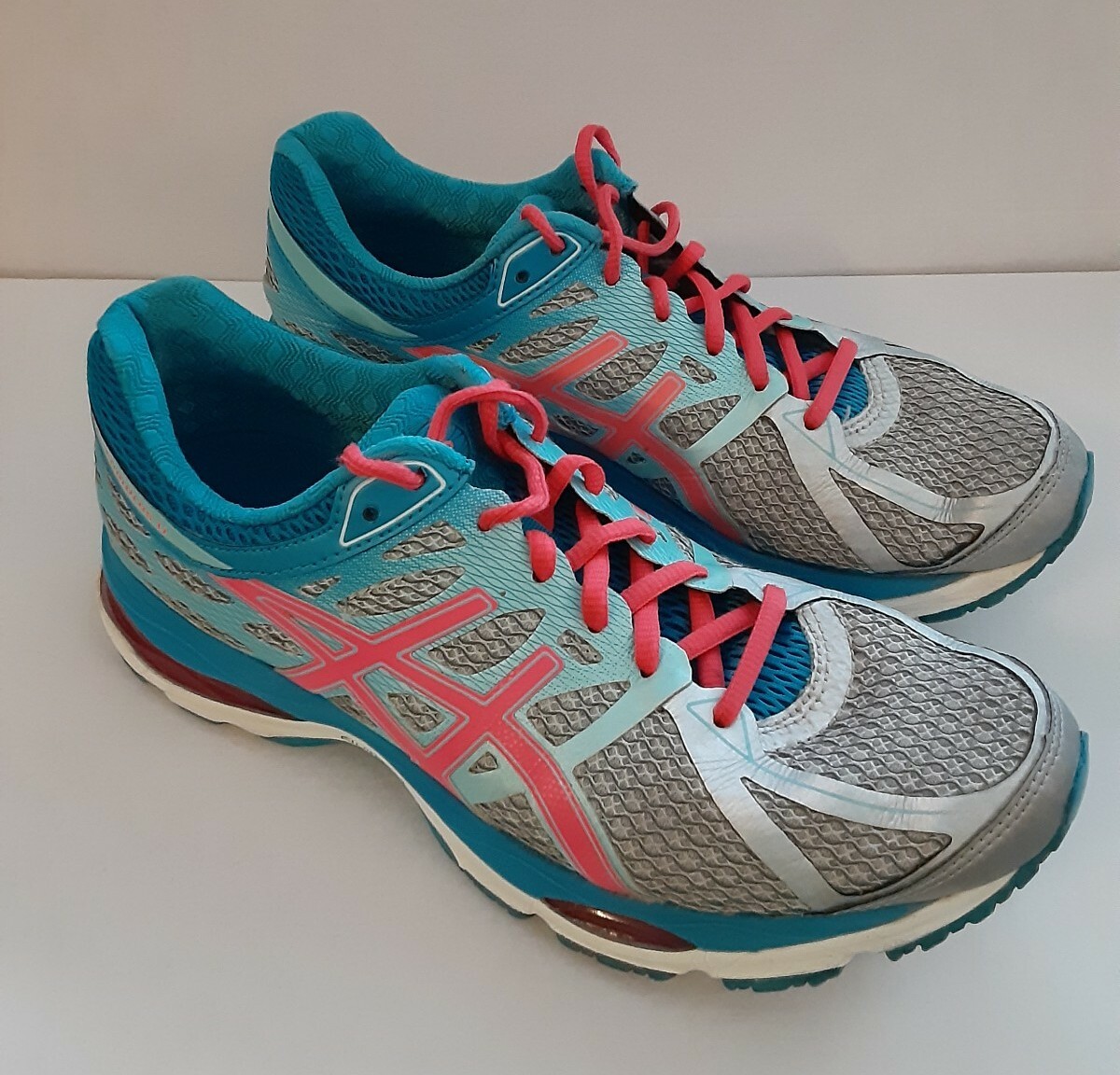 Asics Gel Cumulus 17 Women\u0026#039;s Running Shoes- Grey, Pink, Teal- Sz. 9 |  eBay