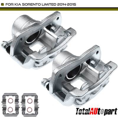2 Front Left & Right Brake Calipers w/ Bracket for Kia Sorento 2014-2015 Hyundai
