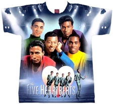 THE FIVE HEARTBEATS T-SHIRT, ROBERT TOWNSEND, LEON, SOUL TEES R N B T-SHIRTS