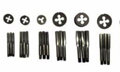 55 DEGREE BP ME THREAD TAP & DIES SET 6 SIZES 3/16'',7/32'',1/4'',9/32'',5/16'',3/8''