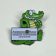 Ascension Parish Tourism Commission Louisiana Alligator Lapel Pin Souvenir
