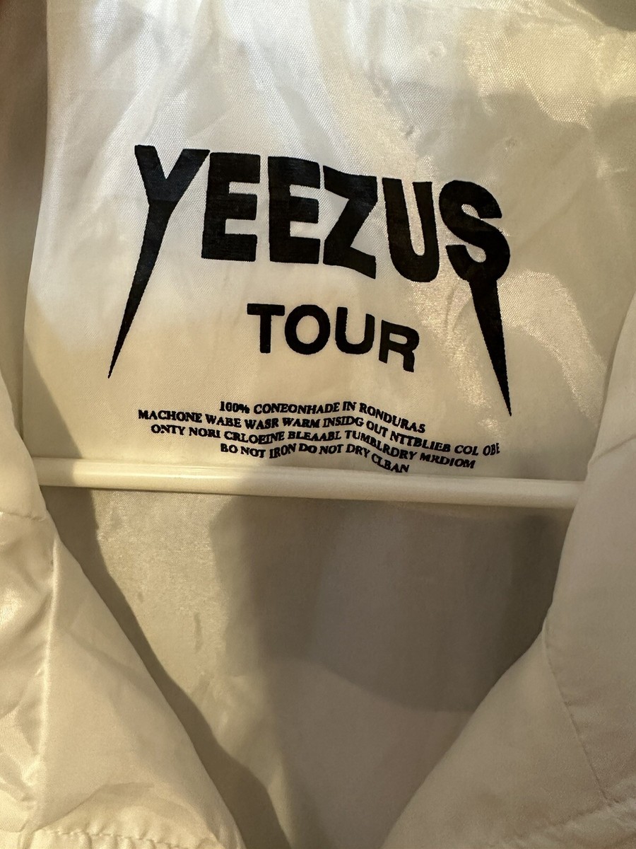 Kanye West Yeezy Yeezus Tour Windbreaker Jacket Size M White Kanye West Yeezy Yeezus Tour Windbreaker Jacket Size M White