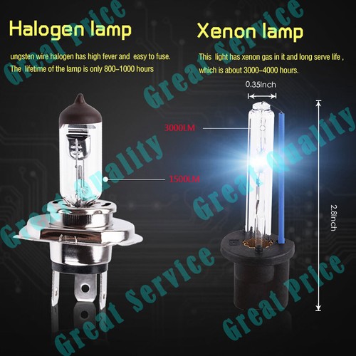 H1 H4 H7 H8 H11 9005 9006 Replacement Xenon HID Bulbs 6000-8000K 55W No Ballast - Picture 7 of 19