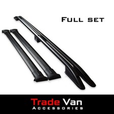 VW ID-Buzz SWB Roof Rail and Cross Bar Rack Set Black 2022+