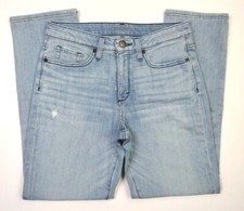 Spanx The Slim-X Casual Cuffed Jeans Light Wash Size 26 Waist Measures 28