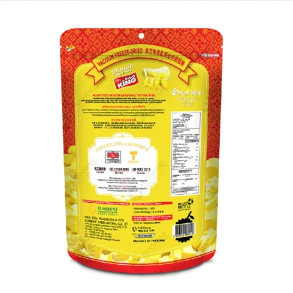 1 x 100 g Fruit King Vacío Liofilizado Durian Monthong Comida Saludable Halal Kosher Foto 3 de 4