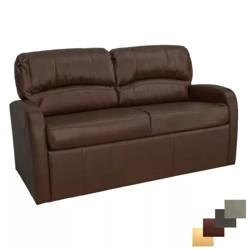 RecPro Charles 70" Mahogany Jack Knife RV Sleeper Sofa Couch with Arms Furniture