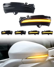 Dynamic LED Side Mirror Turn Signal Lights Blinker For 14-18 Ford Mondeo Fusion
