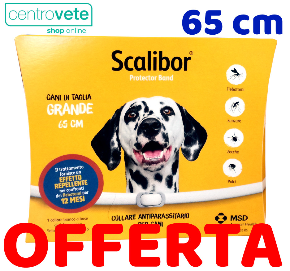 SCALIBOR 48 cm / 65 cm ⇢ Collare Antiparassitario per CANI - Scadenza 2027: Grande 65 cm/1 Collare img