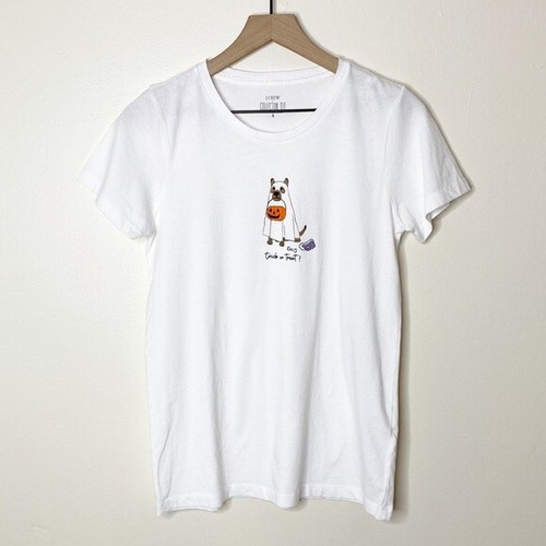J Crew Ghost Dog Halloween Graphic Tee 