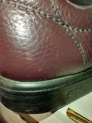 SAS Bout Time Cordovan Burgundy Lace Up Walking Shoes Men display picture 1