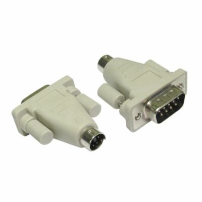 PS/2 6 Pin Mini Din Male to Serial 9 Pin DB9 Male Mouse Adapter ...
