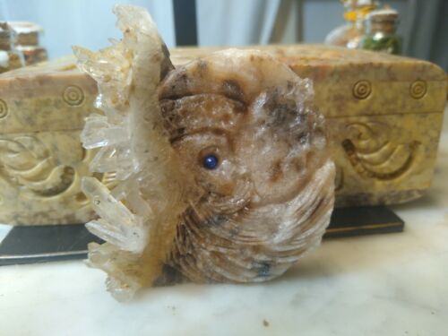 73 gram  Man in Moon hand-carved Natural crystal cluster mineral  - Picture 1 of 4