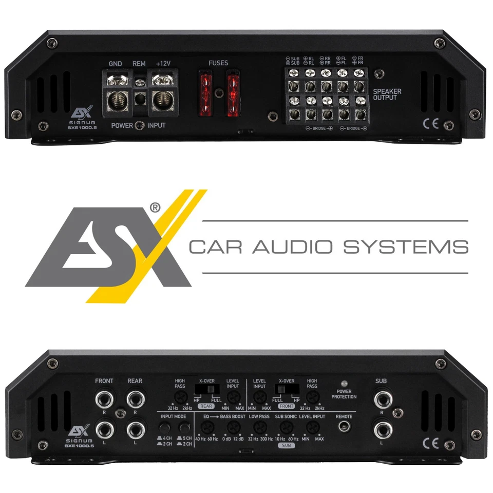 ESX SXE1000.5 2000 Watt 5-Kanal Verstärker Auto Endstufe Lautsprecher Subwoofer - Bild 2 von 2