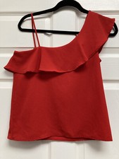 Agaci Sleeveless Red Blouse - Size Medium
