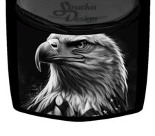 Bald Eagle Head USA US American Flag SUV Car Truck Vinyl Decal Graphic Hood Wrap