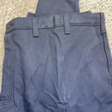 Workrite FR Work Pants Mens 50  Waist 37  Ins Unf Navy Blue Nomex Fire Resistant
