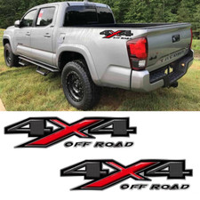 For Toyota Tacoma Tundra Carbon Fiber Pattern 4x4 Road Truck Side Bed Sticker 2x
