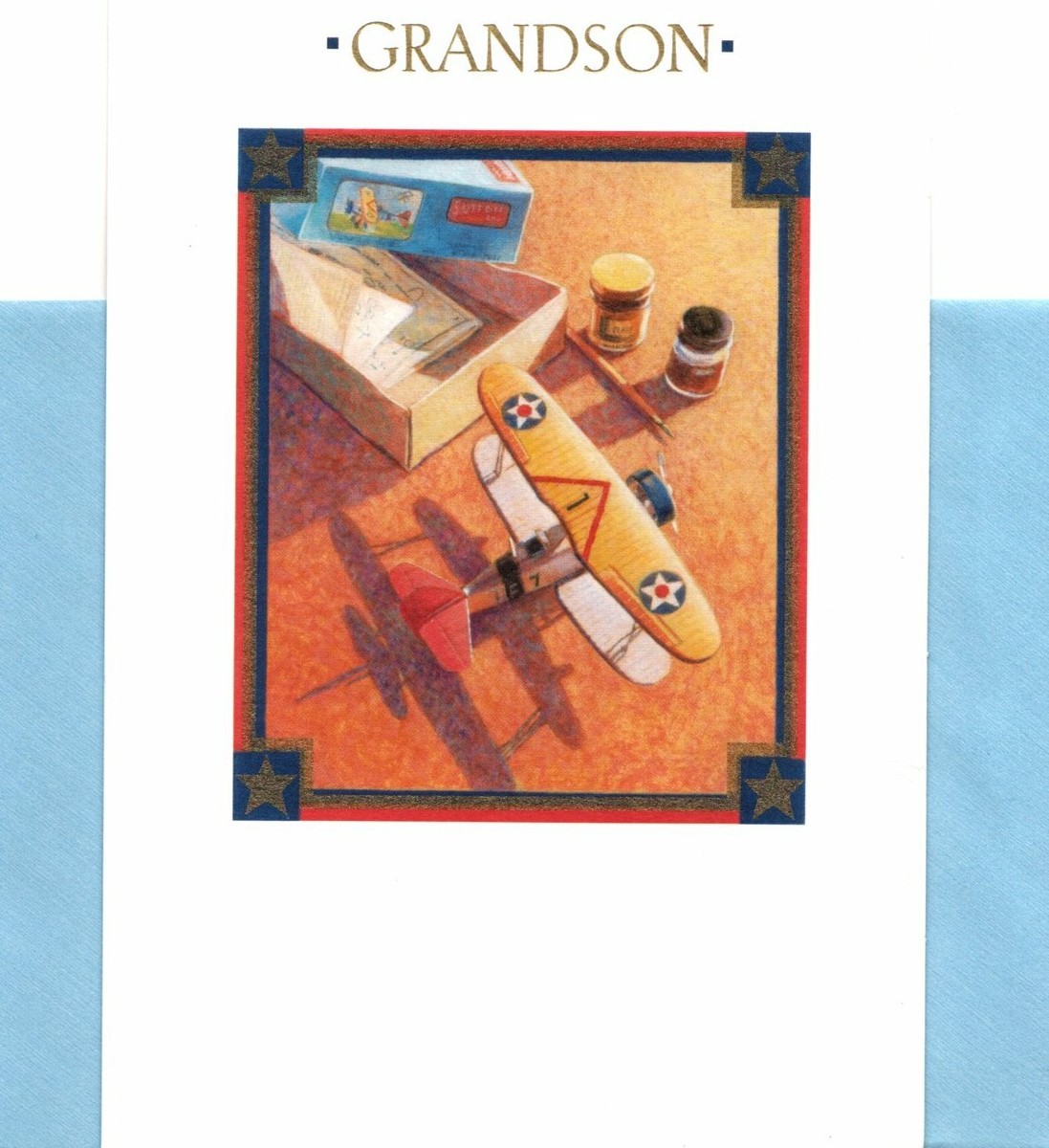 Geburtstagskarte Für Enkelsohn – „Very Special Grandson“, Stern-Design, 155 X 232 Mm, Aus Großbritannien