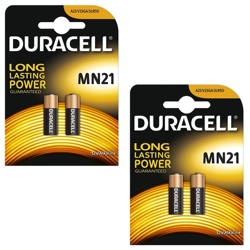 2X Pack Of 2 Duracell MN21 A23 12V Battery 23A LRV08 K23A E23A V23GA