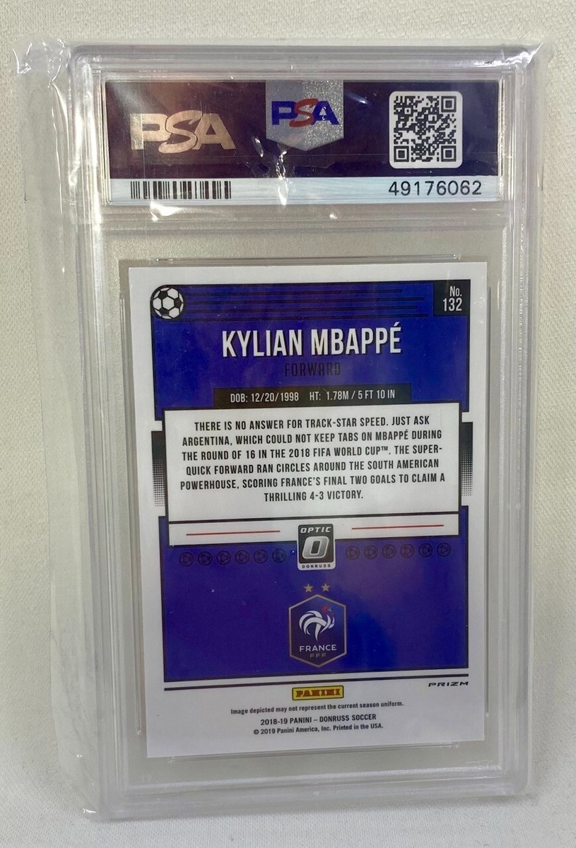 Carte Collection PSA 9 - KYLIAN MBAPPE #132 Panini Donruss Optic Holo 2018-19 - France