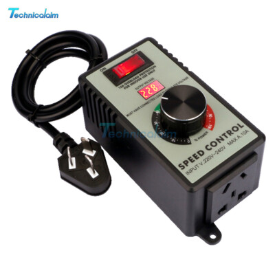 4000W 15A MAX Voltage Regulator Stepless AC Motor Speed Controller 110V/220V