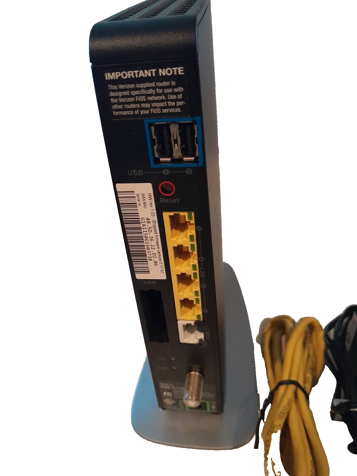 Fios Compatible Router Refurbished Verizon FIOS G1100 Quantum Gateway ...