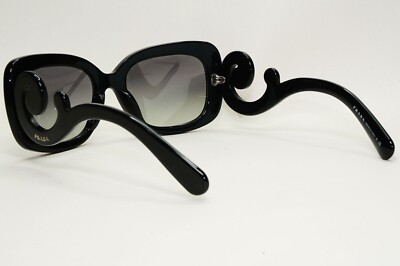 Prada Sunglasses Baroque Swirl Black Grey Square PR27OS-A SPR 27O